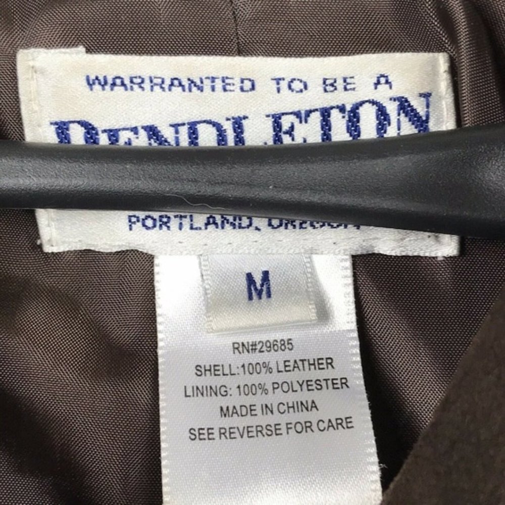 Pendleton Washable Leather Full Zip Jacket Brown - image 8